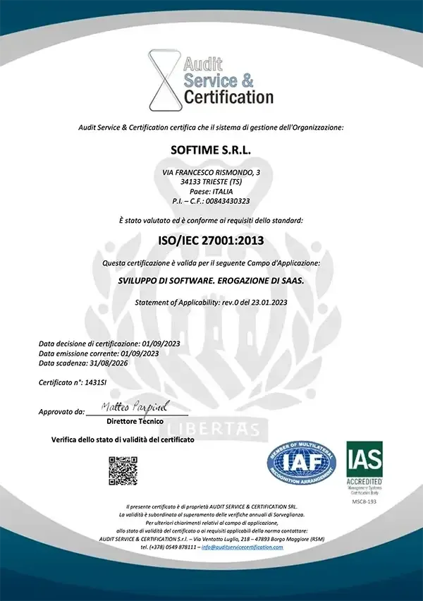 Copertina Ottenuta la Certificazione ISO 27001, 17 e 18