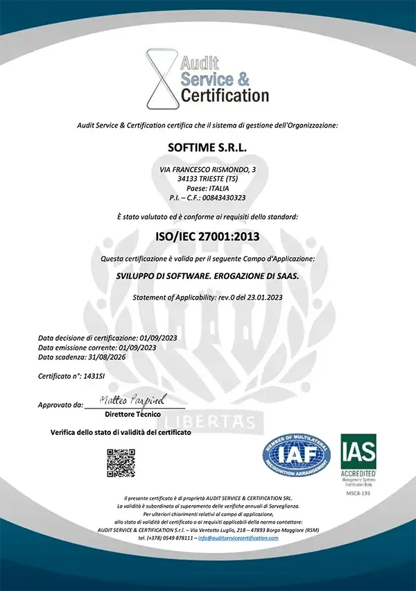 Copertina Ottenuta la Certificazione ISO 27001, 17 e 18